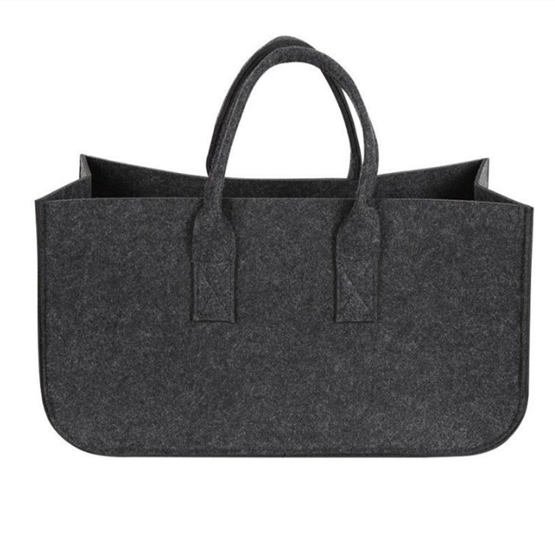 Felt Firewood Basket With Handles Storage Basket For Firewood Storage
