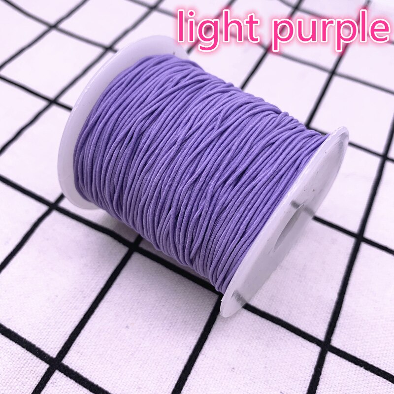 1,0mm 10 yardas/lote banda elástica redonda de alta elasticidad cordón elástico accesorios de costura Diy: Caqui