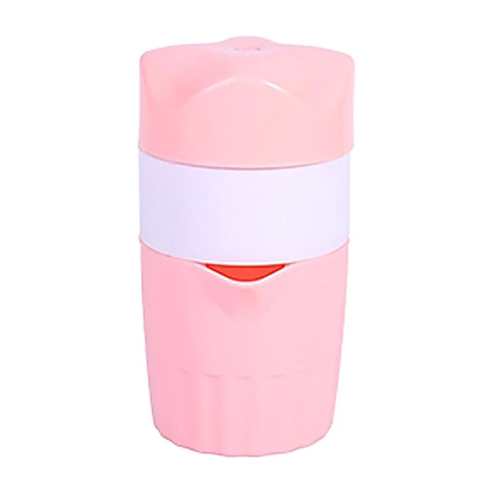 Appelsin sitron & lime juice squeezer bærbar multifunksjon juicer squeezer flaske: Rosa