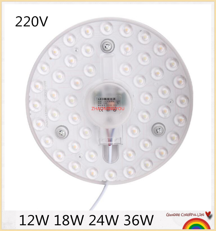 YON LED-PANEEL Cirkel Ring Licht SMD2835 12W 18W 24W 36W LED Ronde Plafond decoratie Plafond lamp AC 220V 230V 240V downlight
