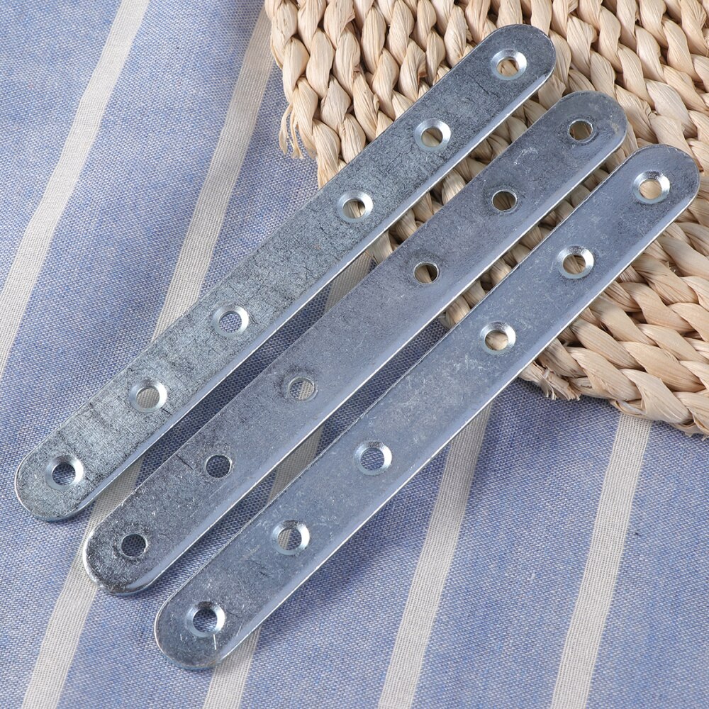 4PCS Straight Steel Brace Straight Metal Bracket Steel Straight Brace (No.7)