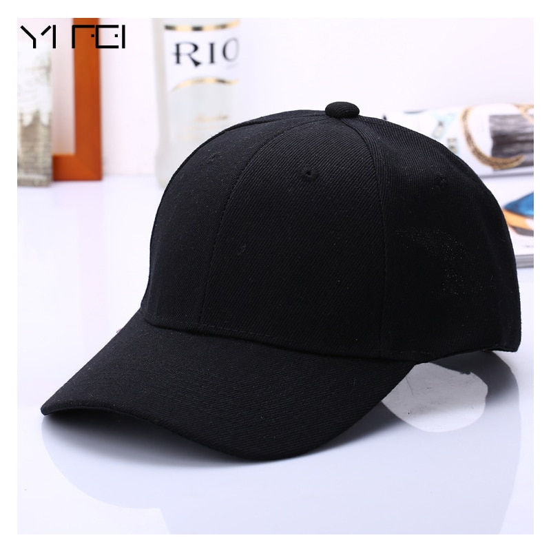 Black Cap Solid Color Baseball Cap Snapback Caps Casquette Hats Fitted Casual Gorras Hip Hop Dad Hats For Men Women Unisex