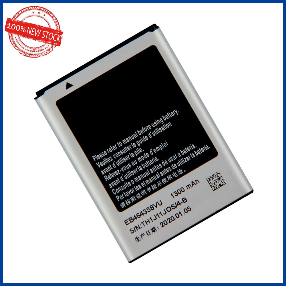 100% Original 1300mAh EB464358VU batería para Galaxy S7500 S6102E S6802 S6818U S6358 S6500D S6812I GT-S6358 GT-S6310 teléfono