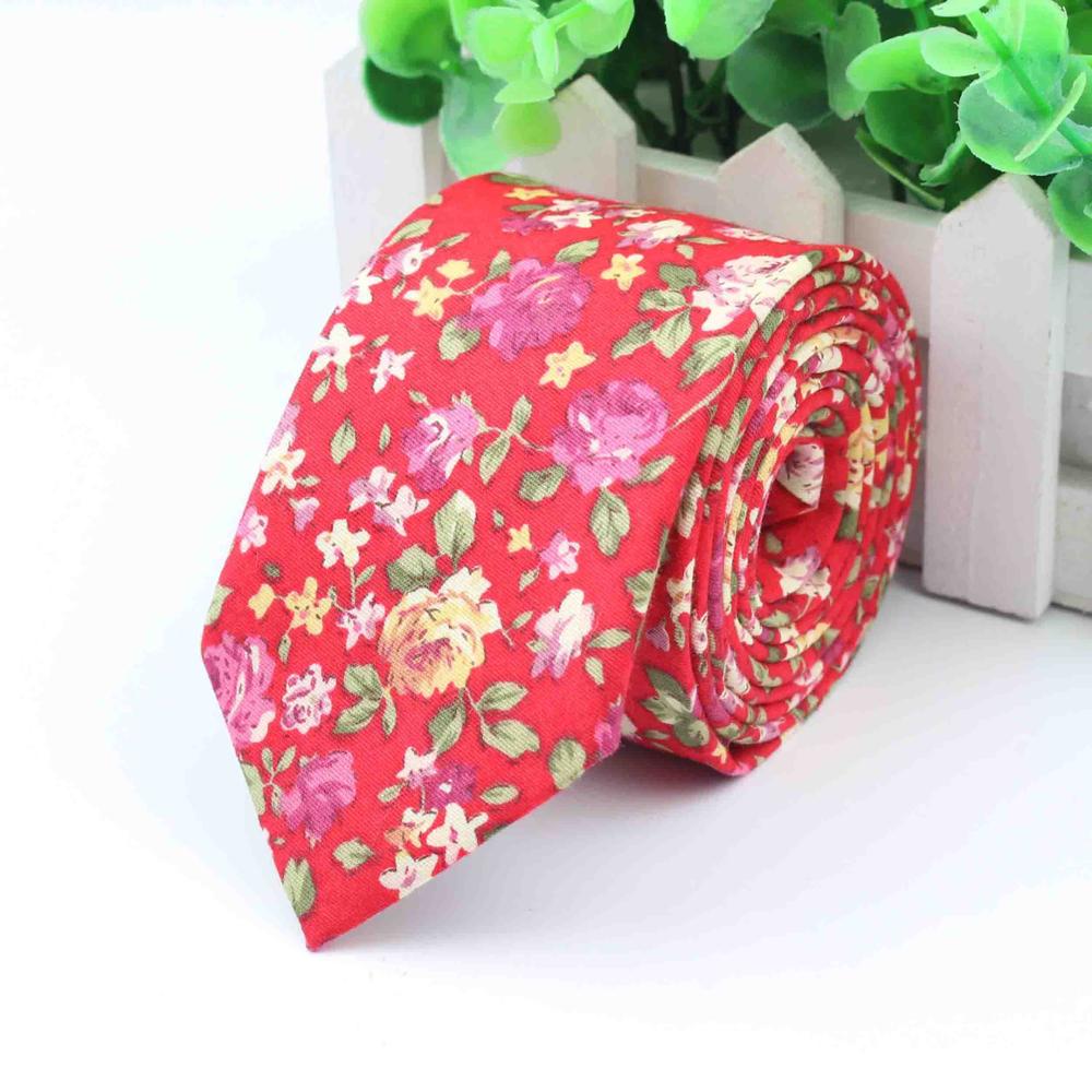 Bomull rose herre fargerike slips slips slips smal krysantemum slim mager cravate smale tykke slips 6cm: 17