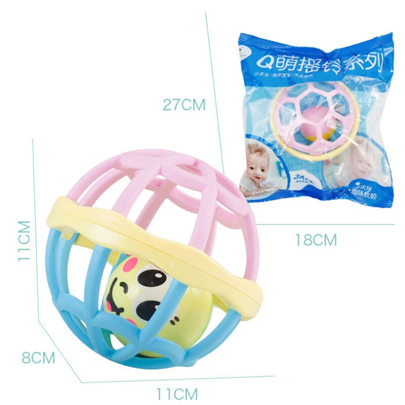 0 24 mesi Del bambino Giocattoli Sonaglio mobile della Sfera Sul Letto Di puzzle Di fitness in Gomma Morbida padella Palla Sviluppare Le Mani Su capacità cognitivo 1pz