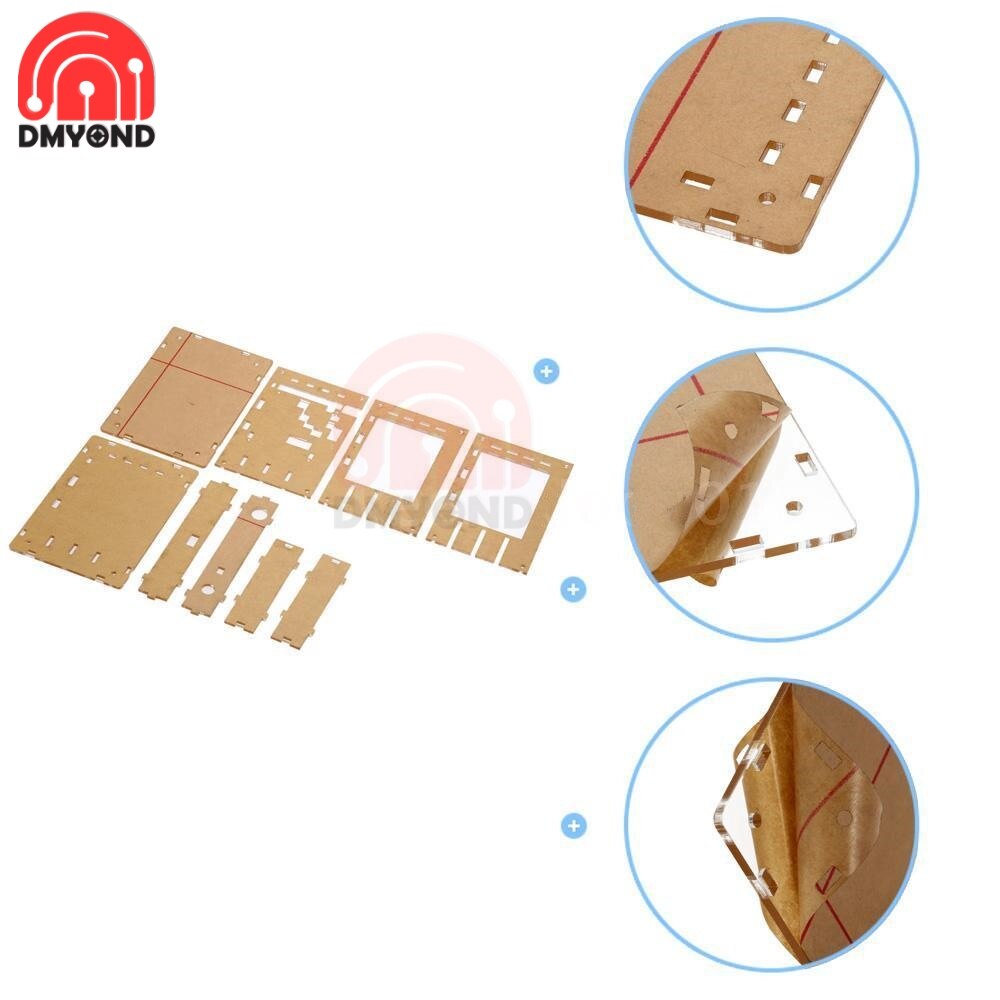 DSO138 osciloscopio de la caja de la cáscara de la cubierta de la estructura transparente para osciloscopios digitales portátiles Kit Protector DIY Accesorios