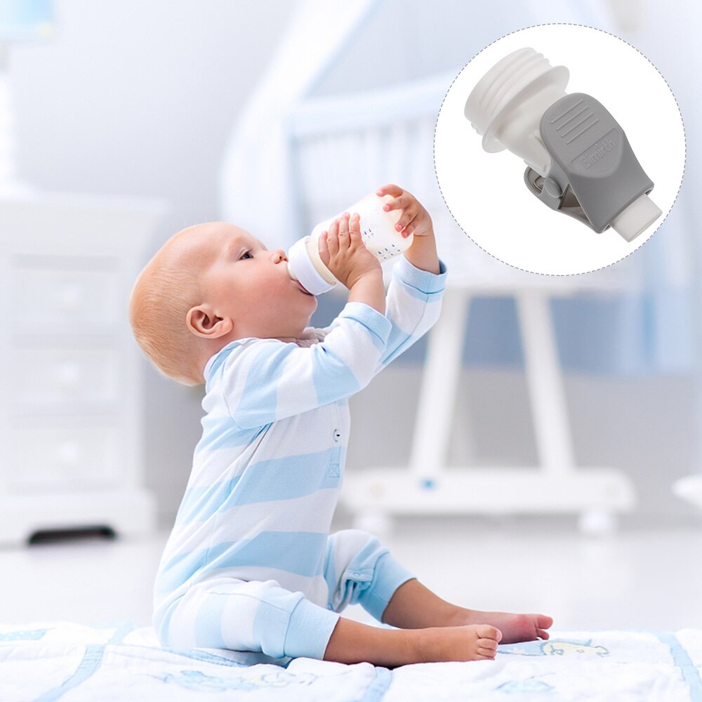 1pc saco clipe conversor durável fácil de usar conveniente portátil bomba de mama clipe conversor: Grey
