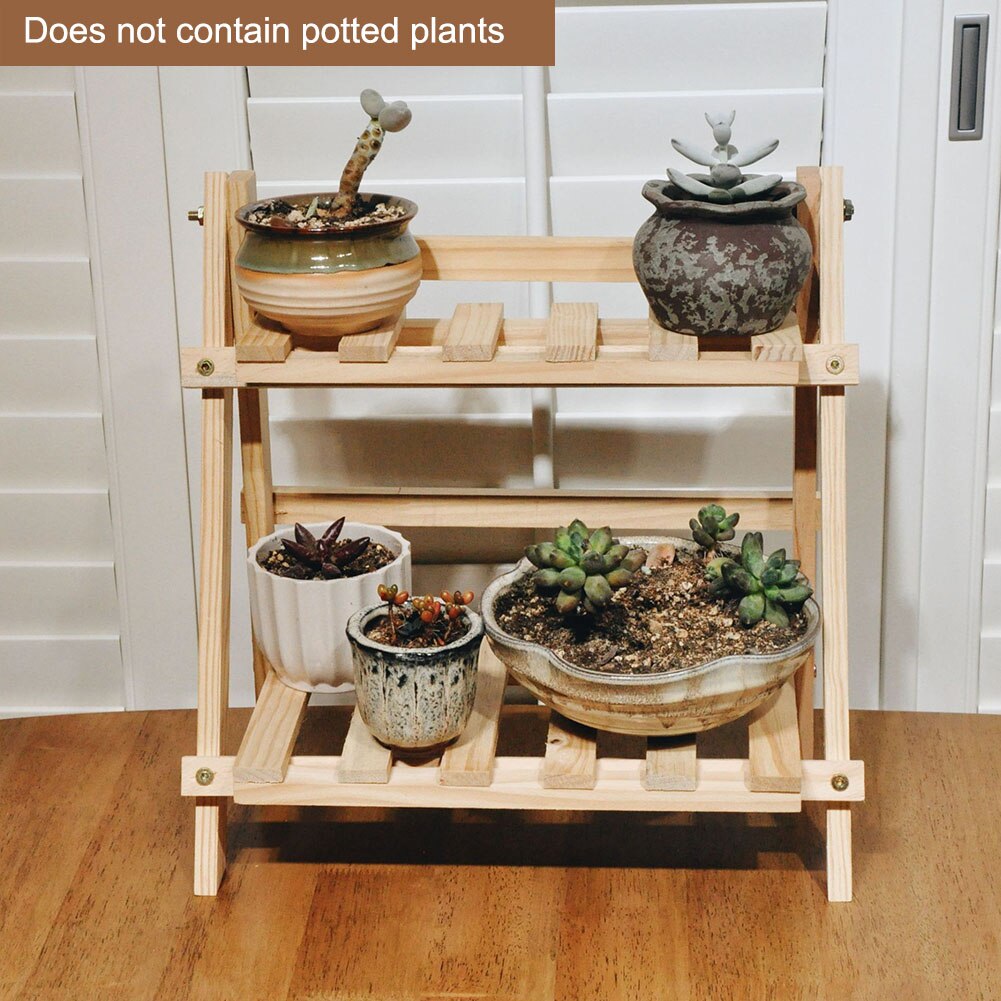 Maceta con soporte para bonsái, maceta de madera para jardín y casa: Warm Brown