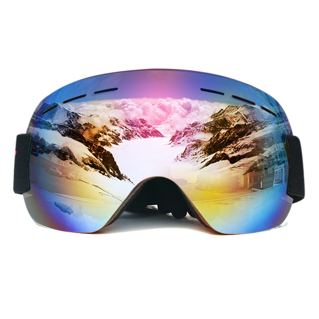 Gafas de esquí Snowboard, equipo de deporte de esquí, gafas para adultos, Anti-niebla UV, doble lente: E