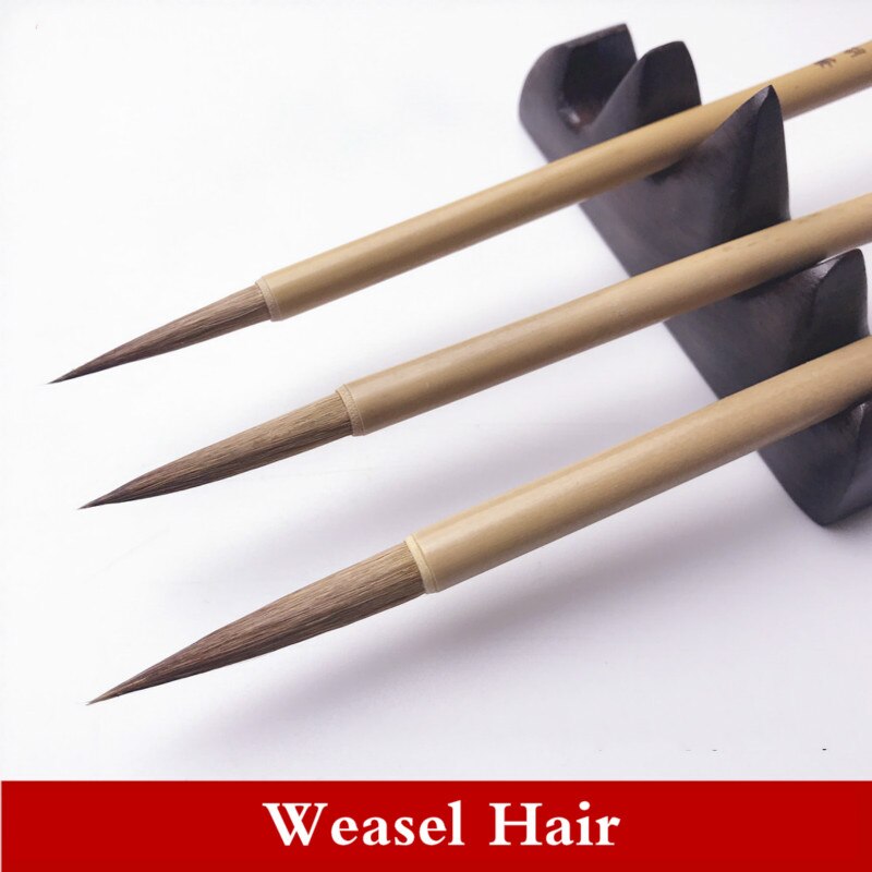 Long Weasel Hair Painting Fine Line Brush Pen Small Regular Script Calligraphy Painting Brush Scripture Copying Craft Supplies