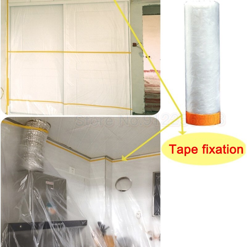 Pellicola per mascheratura pre-nastrata protettiva in plastica autoadesiva da 20M per verniciatura automatica applicazioni automobilistiche decorazioni per la protezione dei mobili