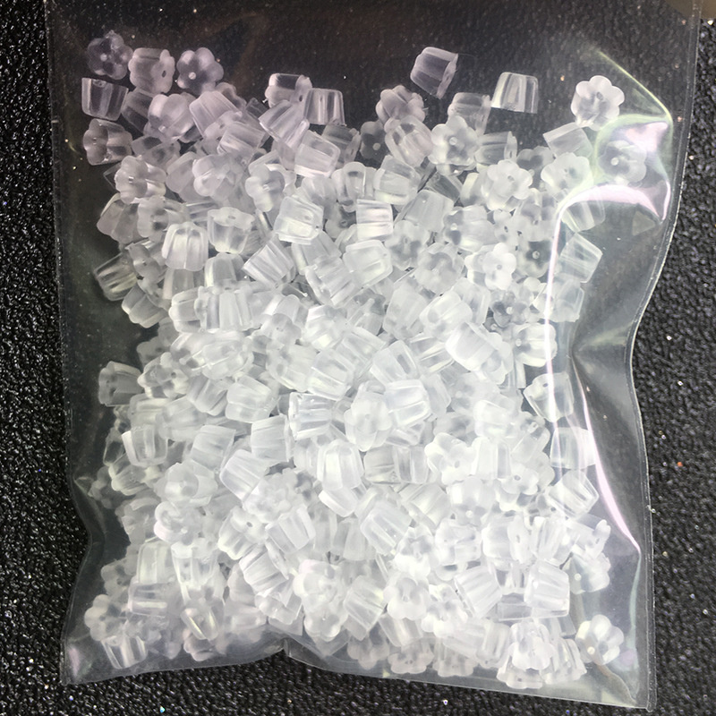 200/500 stücke klarer Pflaumen stecker weiche Silikon ohrringe zurück Sicherheits stecker für DIY Ohr stöpsel Ohrring zubehör für Schmuck