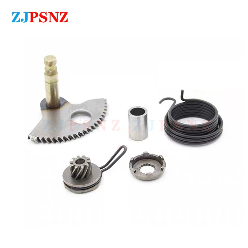 Eje de arranque de engranaje de motocicleta, kit de varilla de arranque de resorte de ignición, ralentí, 100CC, ZY100, JOG100, RSZ100: Verde militar