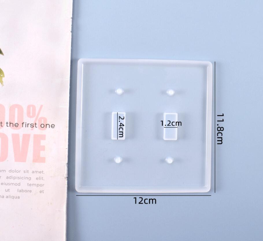 6 Types Light Switch Cover Mold Outlet Cover Resin Molds DIY Silicone Mold for Plate Epoxy Craft: 5