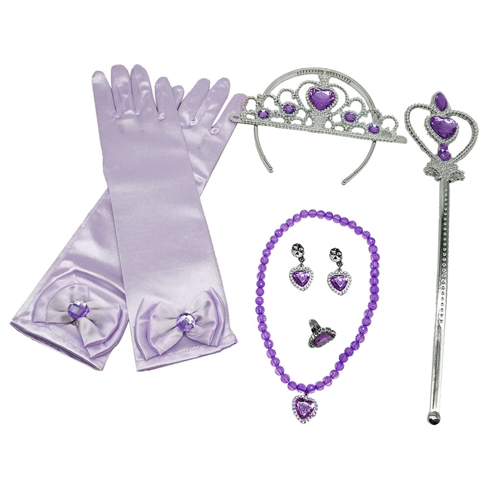 Princess Costume Kit Girls Gloves Tiara Fairy Wand... – Grandado