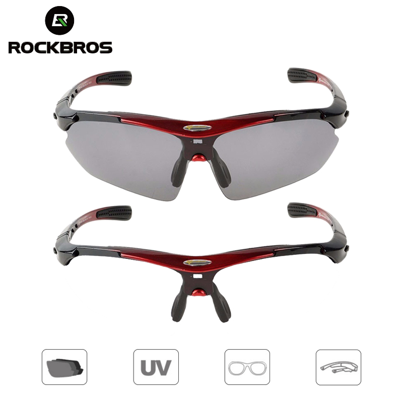 Rockbros cykelsolbriller fotokromiske cykelbriller polariserede briller til mænd kvinder udendørs  uv400 mtb cykelvej