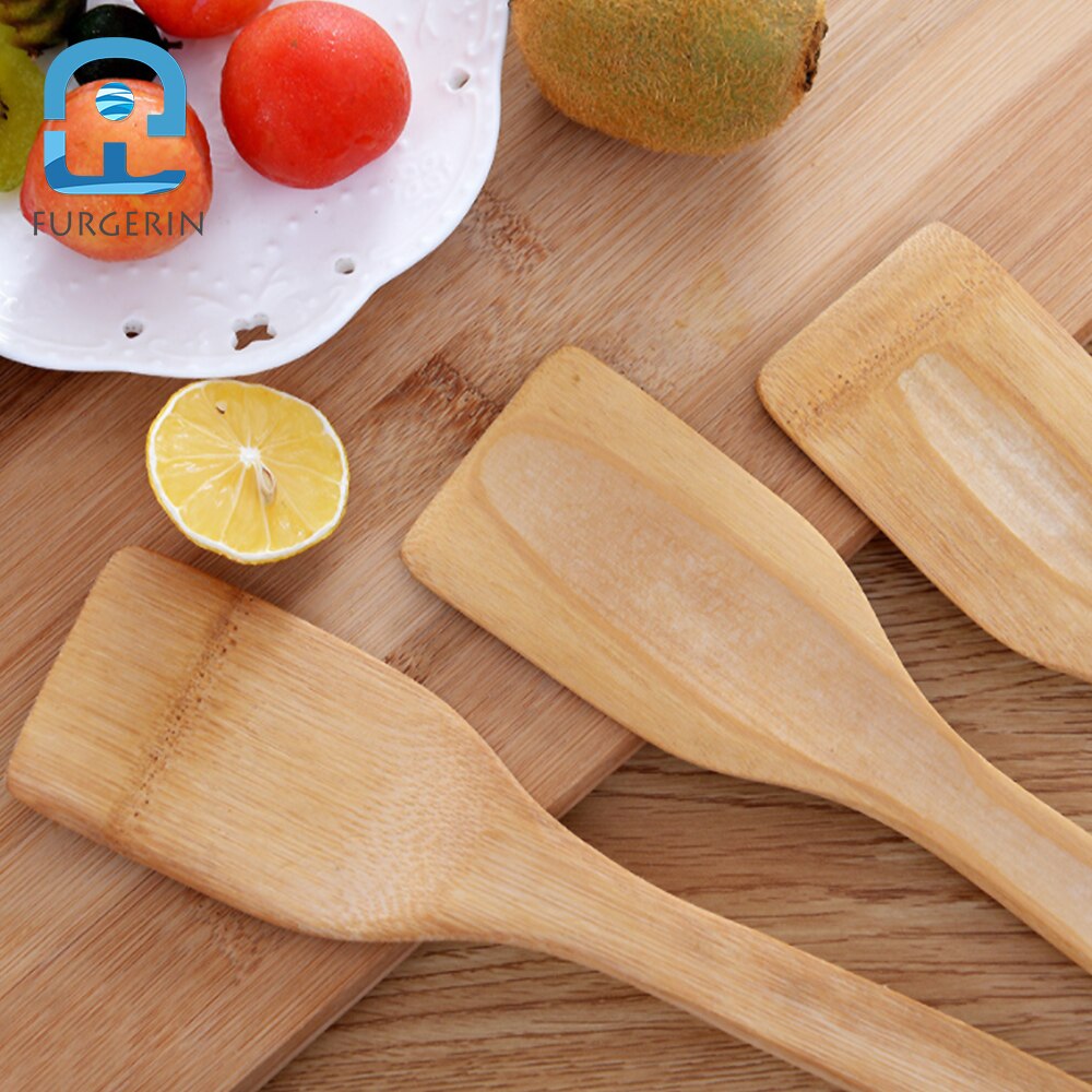 FURGERIN Bamboo Turner Kitchen Tool for Cooking Utensils turner wood spatula for non-stick pan restaurant/kitchen accessories