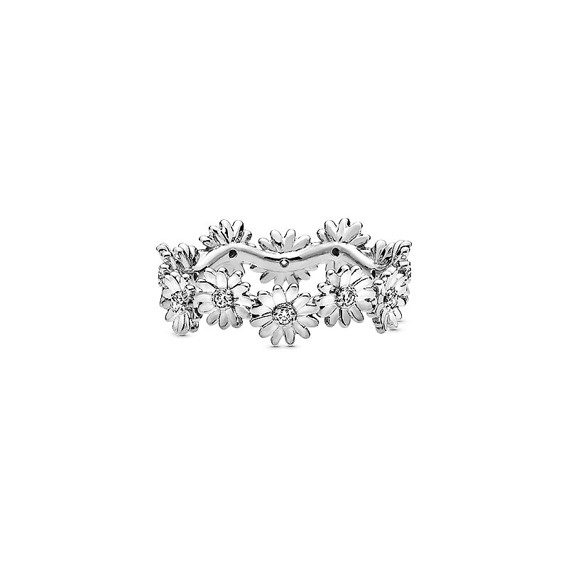 neue Authentische 925 Sterling Silber Funkelnden Gänseblümchen Blume Krone Finger Ring Für Frauen Original Silber Schmuck Beste