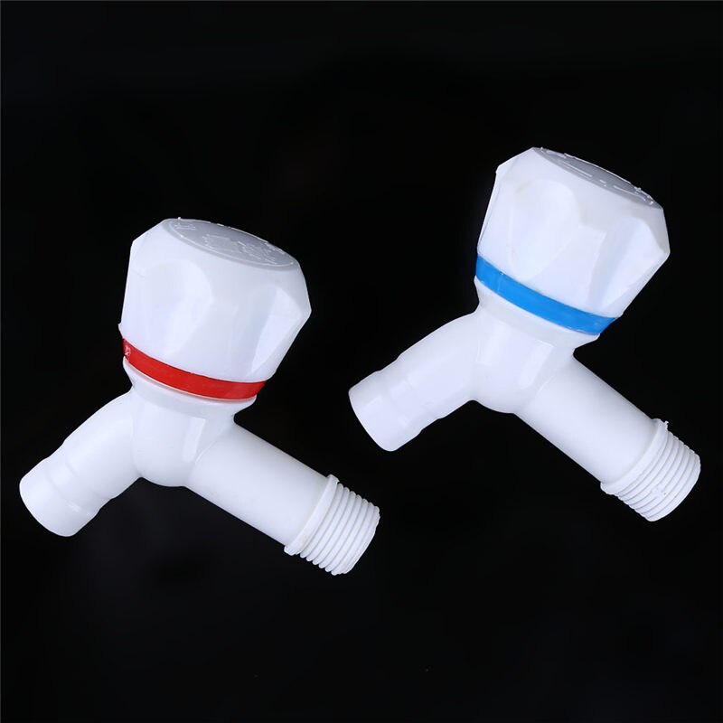 Useful White PP Plastic Washing Machine Tap Fast On Faucet Bibcock Laundry Mop Pool Tap White Plastic Kitchen Faucet