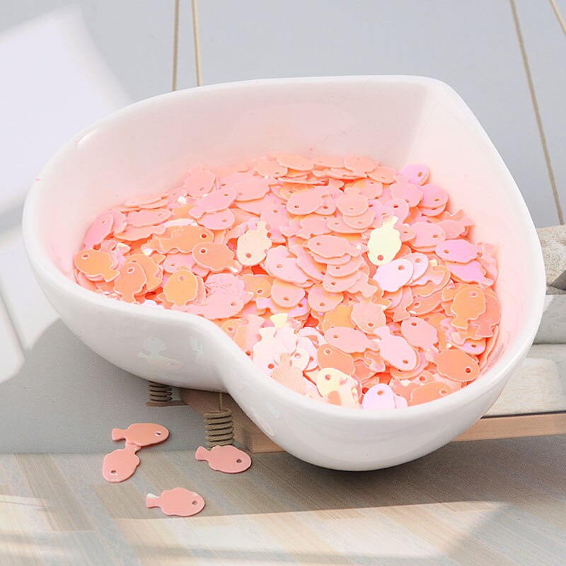 10g/bag 5*7mm Colorful Fish Sequins DIY Slime Material Sequins Fittings for Needlework Craft Costume Jewelery 720pcs: AB BL Pink