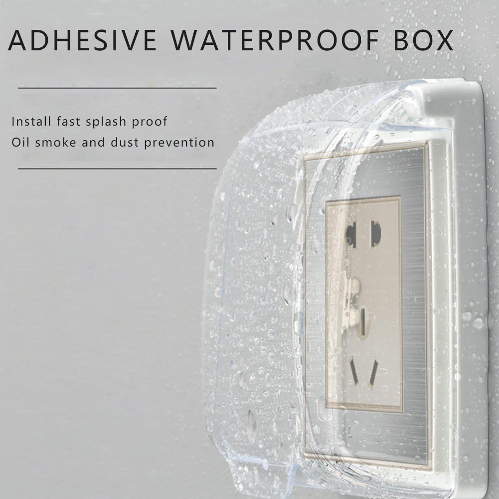 Transparante Socket Beschermhoes Muur Verwijderbare Cover Switch Box S Zelfklevende Bescherming Transparante Waterdichte Cover L6R7