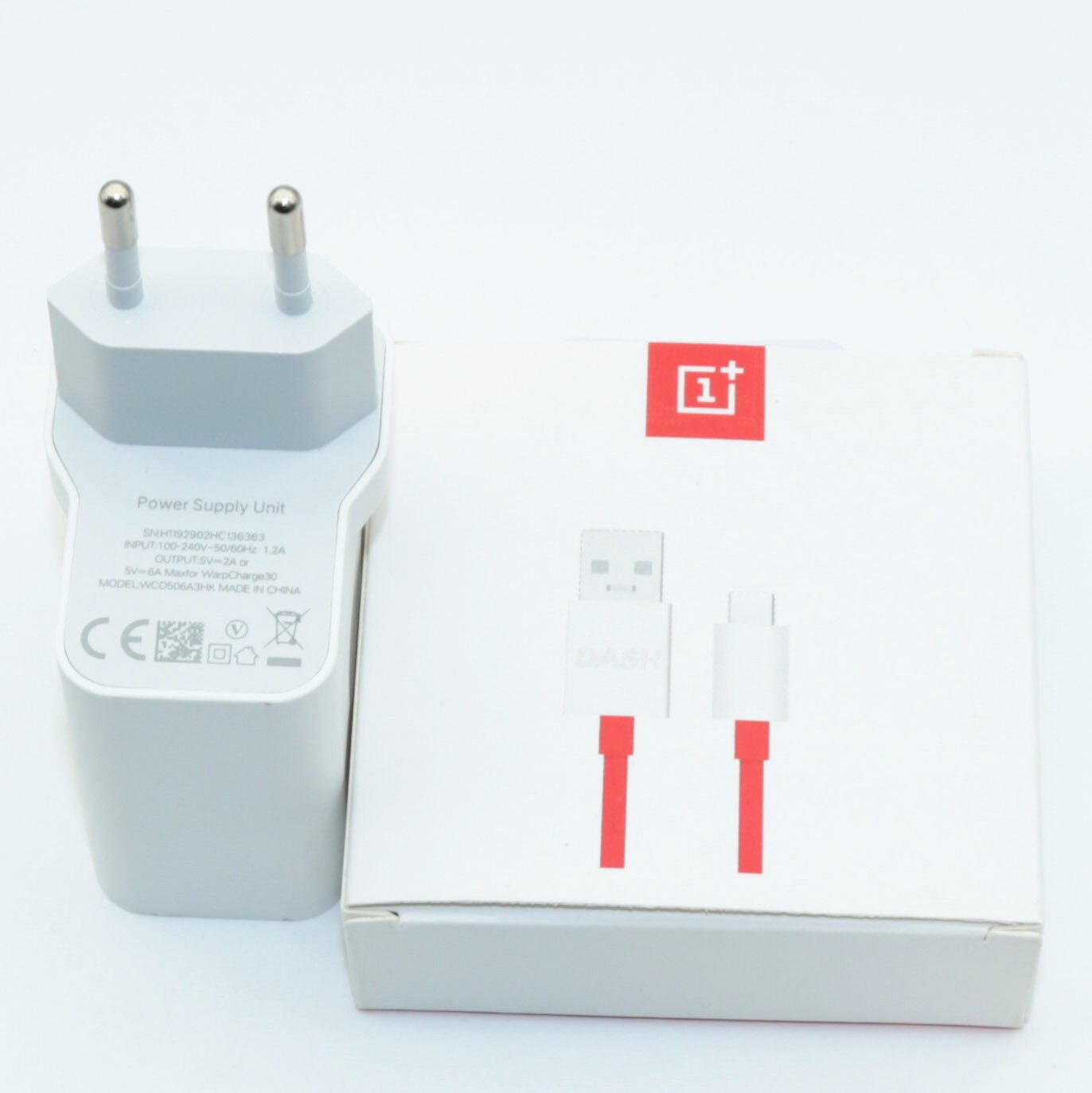 Original oneplus 7 t pro carregador 30w adaptador de alimentação um mais 7 pro ue/eua warp carga 5 v/6a 30 carregador 6a usb tipo c cabo: EU Red Cable Box