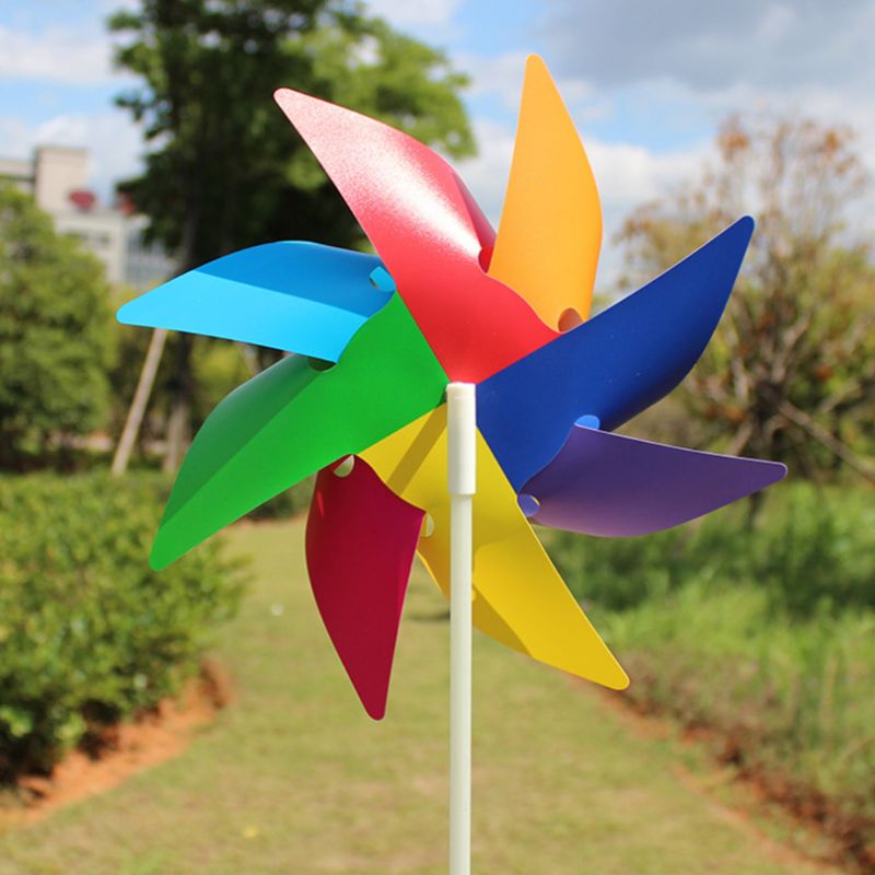 Plastic Kleurrijke Windmolen Wind Spinner Kids Speelgoed Lawn Yard Party Decor Outdoor Handgemaakte