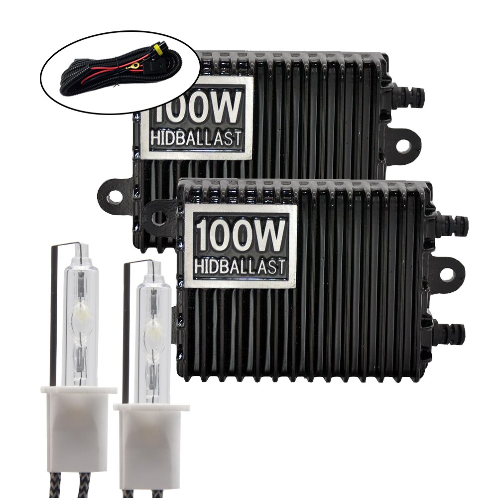 Duu 100w ballast kit hid xenon glödlampa 12v h1 h3 h7 h11 9005 9006 4300k 5000k 6000k 8000k auto xeno strålkastare lampa