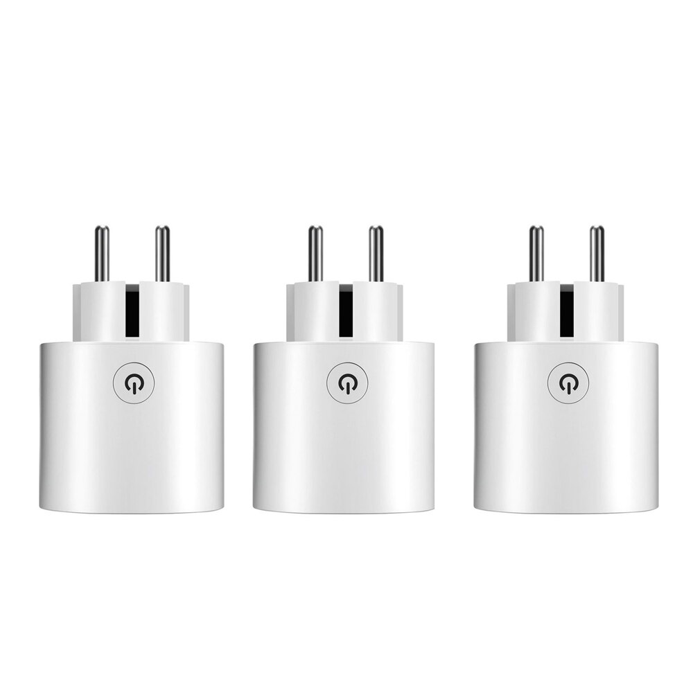 Wifi Smart Plug Socket 16A Power Monitor Eu Plug Controle Smart Timing Socket Draadloze Outlet Voice Intelligente Controle Alexa: 3 Pack