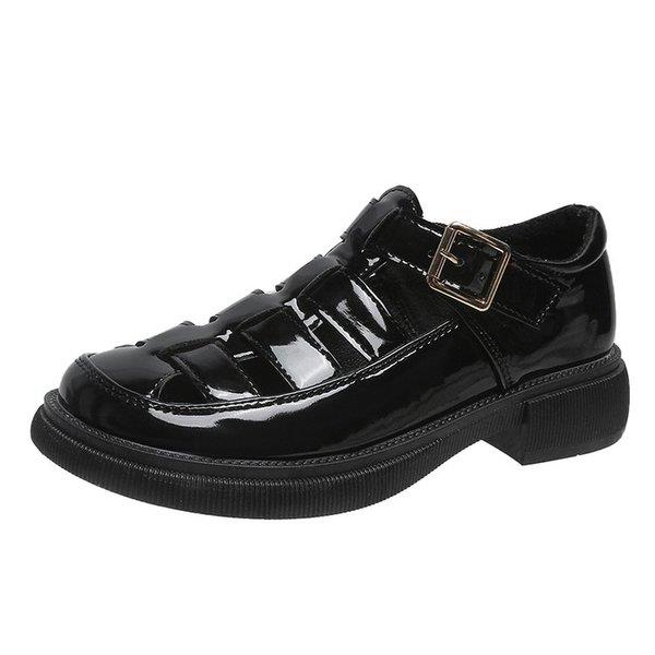 Comfort Schoenen Voor Vrouwen Ademende Platte Sandalen Pak Vrouwelijke Beige Klompen Met Hak Mary Jane Zonder Zwarte Mode Dikke Meisjes lo: 1 / 39