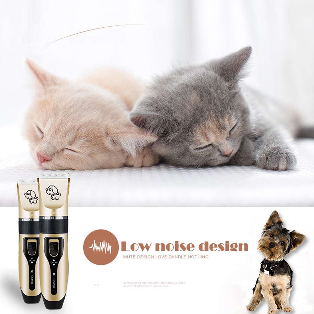 Tondeuse électrique pour animaux de compagnie, Rechargeable, à faible bruit, Machine pour couper les cheveux, toilettage et coupe de cheveux de chat et de chien