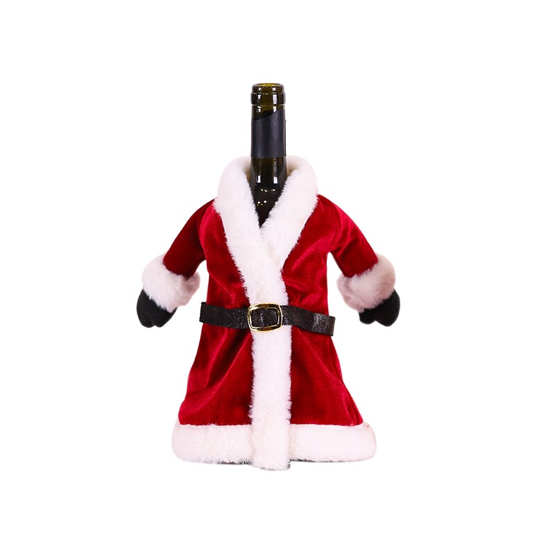 1 pieza tapones para botellas de vino tinto de Navidad Santa Claus abrigo estilo champán cubierta para Navidad en casa cena Mesa Decoración: B01