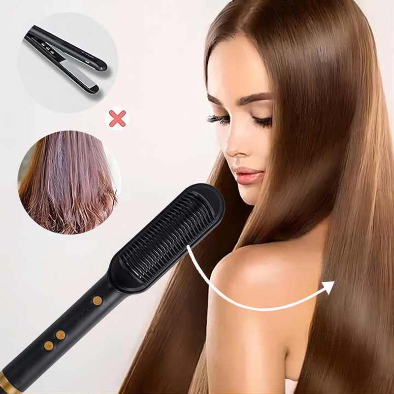 Xiaomi Haarglätter, schnell erhitzt, elektrisch, heißer Kamm, Haarglätter, professionelle Negativ-Ionen-Haarpflege, Frisurbürste