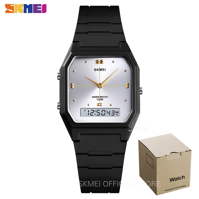 SKMEI 3 temps adolescent montres Chrono alarme enfants montre Sport numérique garçons filles heure étanche relogio infantil 1604: Blacksilver with box