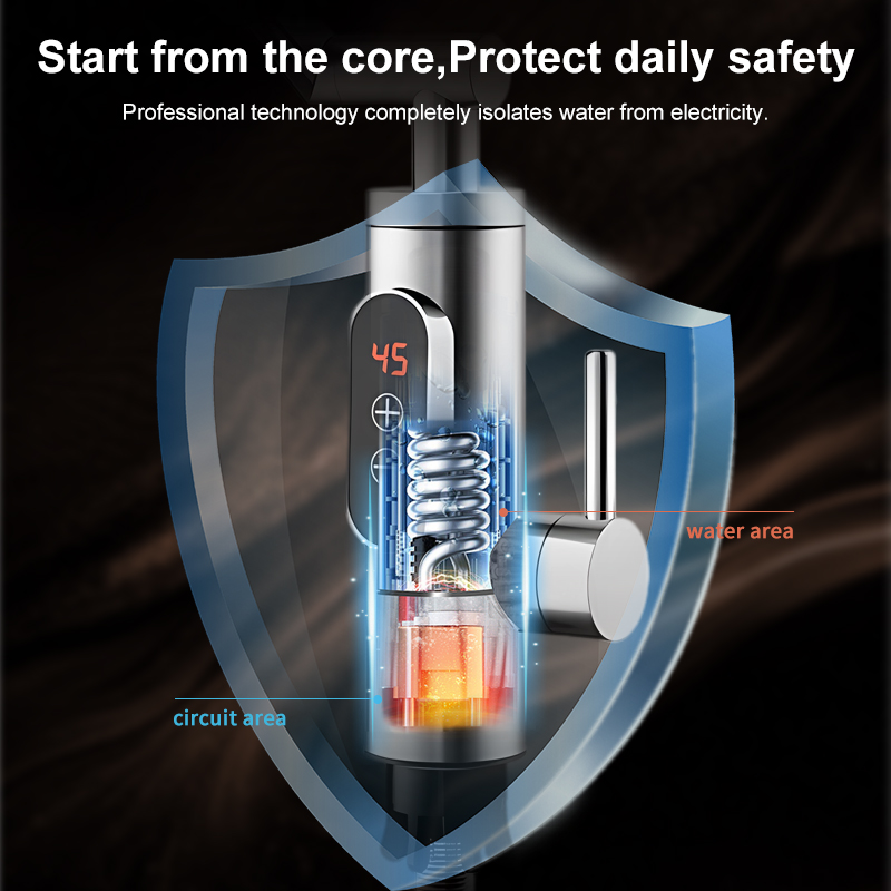 Instant Electric Tankless Water Heater Shower Bathroom Bath Water Heater 220V 3300W Temperature Automatica Household Hotel