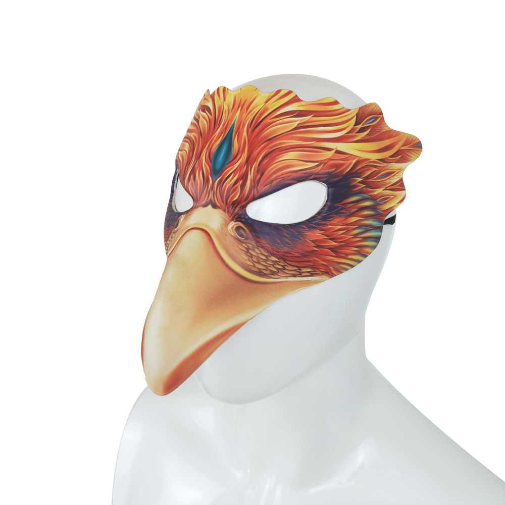 Masque d'oiseau de fantaisie, masade Tim, costume d'Halloween, vêtements de sauna, cosplay, fête, déguisement, corbeau, aigle, phénix, couvre-visage, accessoires: Marron