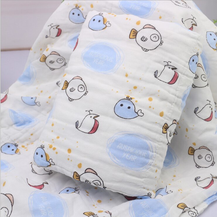 Elinfant – langes en mousseline 100% coton pour bébé, couvertures colorées pour -né, doux, 6 couches, 1 pièce: bubble Wizard