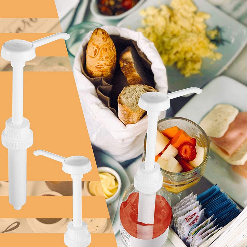 White Coffee Syrup Pump Syrup Bottle Pump Lotion Pump For Bottles, Coffee Syrups, Snow Cones And Flavorings 8Cc Retail