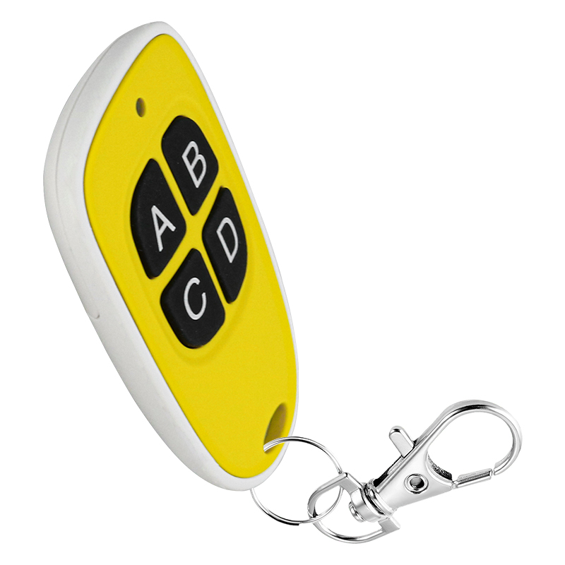 Uniwersalny pilot zdalnego sterowania 433 MHz RF kopiuj kod 4 klucze bezprzewodowy nadajnik powielacz do elektrycznego mechanizmu otwierania drzwi garażowych klon: YELLOW