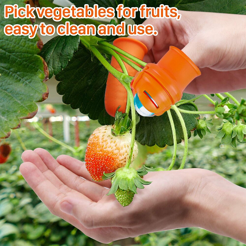 Protectores de silicona para dedos con hoja para frutas y verduras, funda para dedos, suministros de trabajo para jardín, ahorro de trabajo