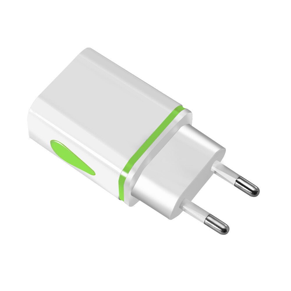 Dual USB Adattatore di Alimentazione Del Caricatore Del Telefono di Illuminazione A LED Universale di Ricarica Veloce Per Xiaomi Samsung Huawei Android Del Telefono del Caricatore UE/ US: US / Green