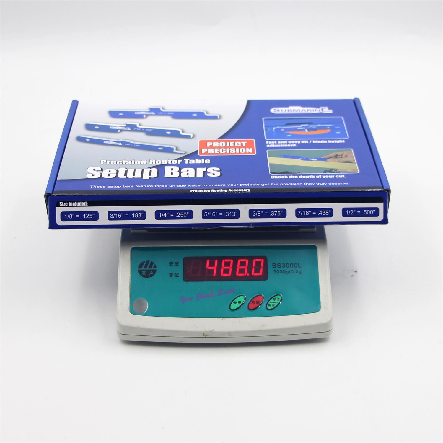 7PCS Woodworking Precision Router Table Setup Bars Aluminum Alloy Depth Test Distance Set Up Bars Measuring Tool