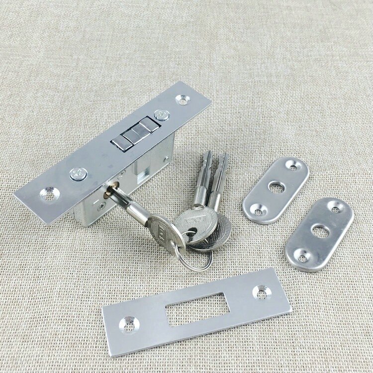 Invisible/Door Lock, Sliding Door Hook Lock, Alloy Lock Body, Frame Glass Door, Sturdy, Durable, Door Hardware