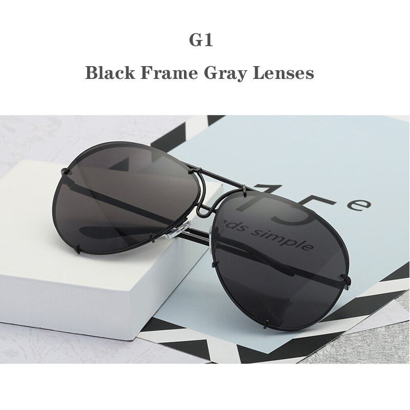 UV400 Anti-glare Metal Frame Sunglass Outdoor Driver Mirror Sun glasses Fishing For Male Female Driver Goggles Eyewear In Car: G1