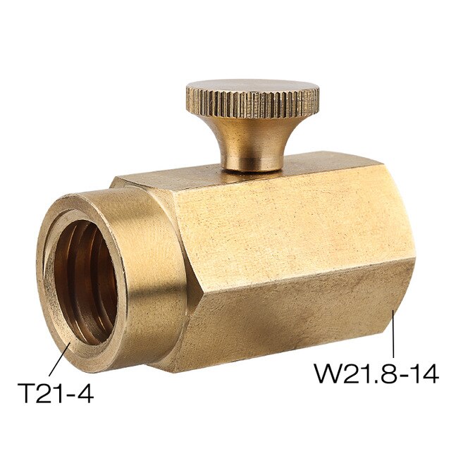 Soda Bottle Cylinder Convert Kit Brass Adapter for Refill Co2 Gas, Soda Inflatable Valve Connector for Interface W21.8 / CGA320: type 1