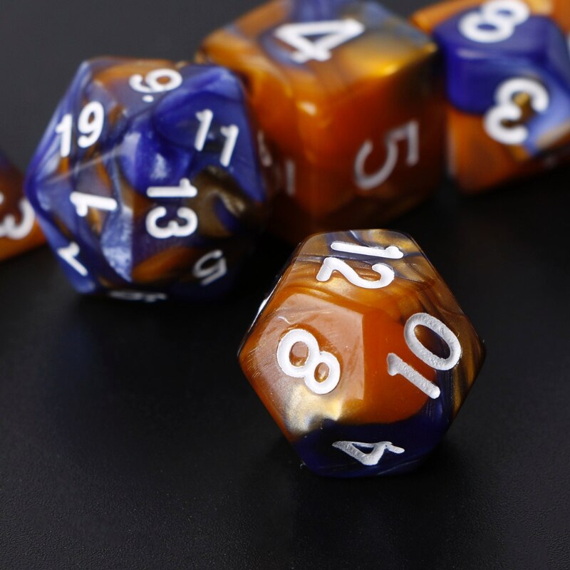Spedizione gratuita 7 pz/set acrilico poliedrico dadi per TRPG gioco da tavolo D4-D20 ma28 21 all&#39;ingrosso