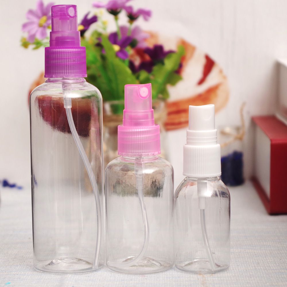 1pc 30/50/100ml Travel Transparent Plastic Perfume Atomizer Small Mini Empty Spray Refillable Bottle Cosmetic Sample Container