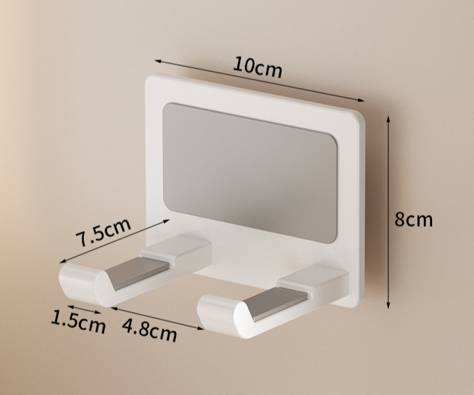 Aluminium Hair Dryer Rack Wall Mounted Bathroom Storage Organizer for Hairdryer Stand Support Cradle Holder Shelves