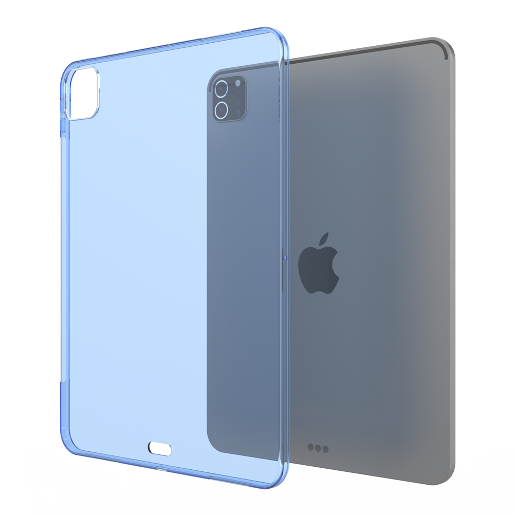 Funda trasera de silicona transparente para iPad Pro 11, 12, 9, 4. ª, 5. ª, 6. ª, 2022, , 12,9,: TEN / Azul