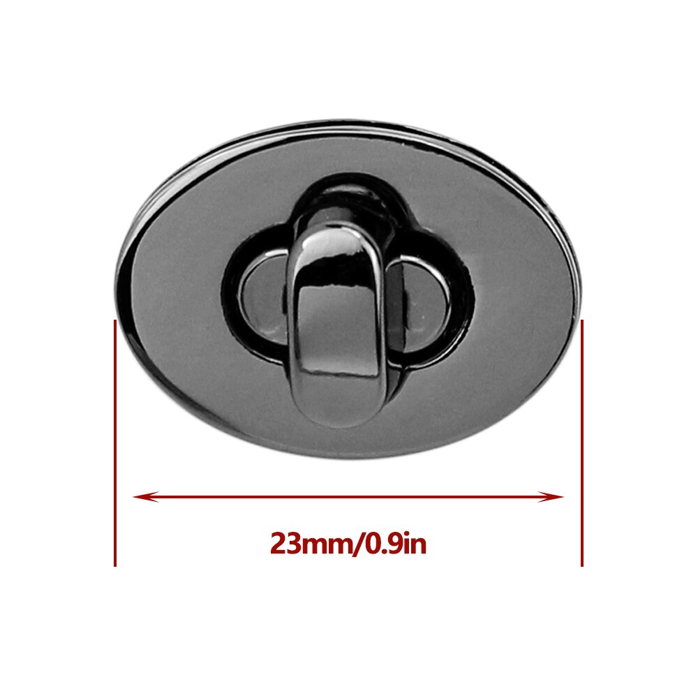 10Stck 2,3 CM Mini Oval Twist sperren Drehen Schlösser Metall Verschluss Schnalle Für Geldbörse Brieftasche frauen Handtasche Schulter tasche Zubehör